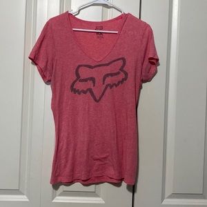 Fox gray and pink t shirt medium